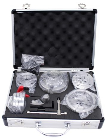 Mandrino for tornio for legno autocentrante da 3,75 pollici 95 mm 12 tipi di ganasce per la lavorazione del legno(KIT THREAD 33)