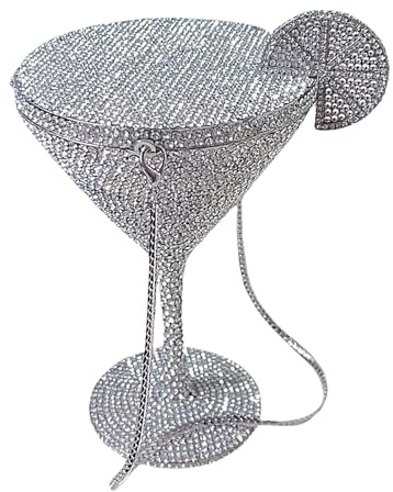 Sac à main à paillettes pour femme - Sac de soirée avec cristaux de type calice | Pochette élégante pour célébrations occasions spéciales, do, Consulte la descripción