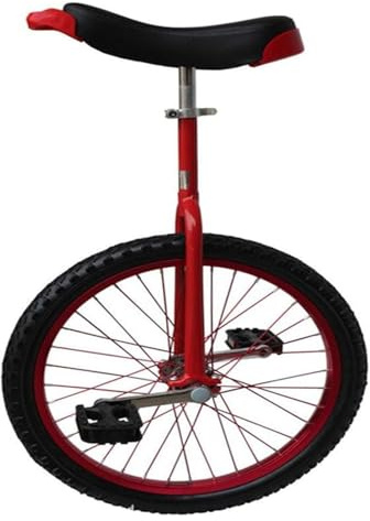SFQEVHRZ Monociclo, Ruote Antiscivolo da 16/18/20 Pollici, Bici for Adulti, Monociclo, Mountain Bike Regolabili in Altezza(Red,16inch)