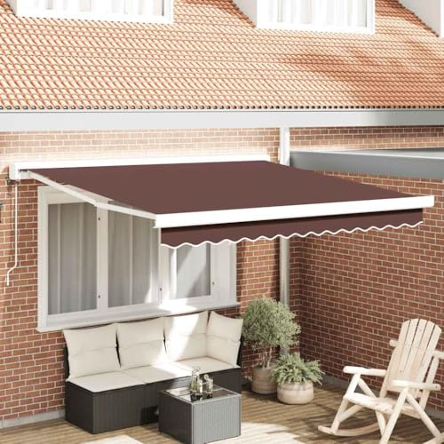 Owoxanthellate 300 × 250 cm tenda da sole elettrica marrone polvere alluminio telecomando balcone terrazza caffetteria giardino ristorante giardino d'inverno