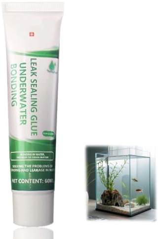 60ml Aquarium Repair Glue, Transparent Sealant for Repairing Leaks in Underwater Aquariums and Fish Tanks, Waterproof and Water-resistant Glue, Safe and Strong Adhesive.