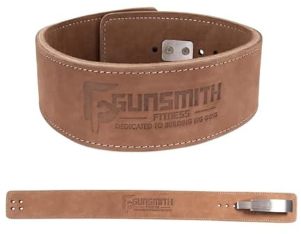 Gunsmith Fitness Gewichthebergürtel - Shibusa Echtes Leder Handgefertigt Rückenstütze Gewichthebergürtel für Damen und Herren - Lifing Belt Gym Gürtel for Bodybuilding, Squats, Powerlifting