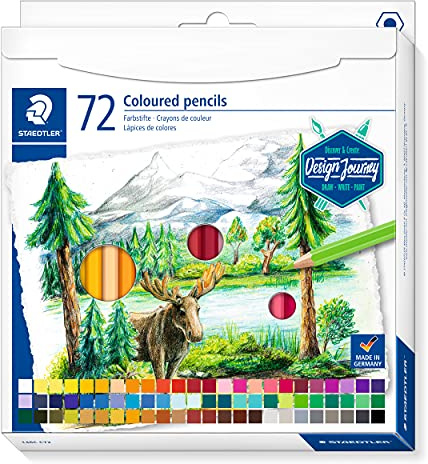 STAEDTLER 146C crayons de couleur lot de 72 – Crayons pour adultes, enfants et bébés, mine souple aux couleurs vives, corps hexagonal en bois de forêts gérées durablement - 146C C72