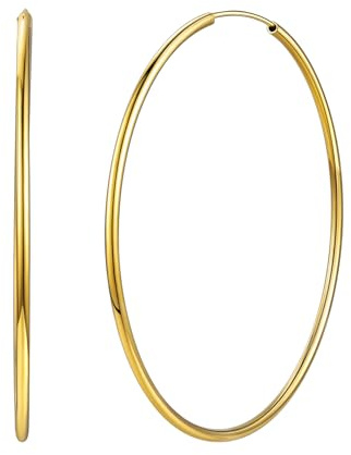 Silvora Creolen Silber 925 Damen Ohrringe Gold Silber Rosegold Schwarz | Hoop Earrings 20/30/50/70mm Durchmesser, Antiallergisch 925 Silber Ohrringe Creolen Modeschmuck für Damen Herren