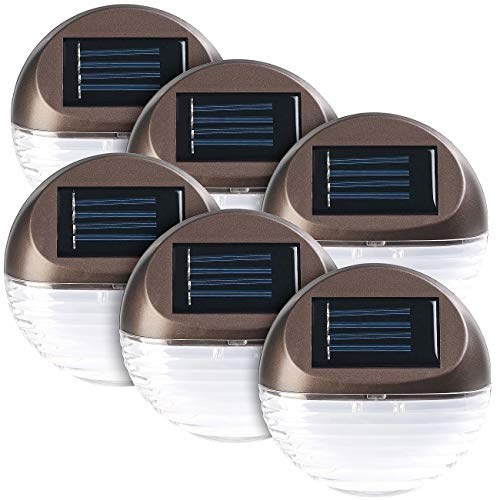 Lunartec Solarleuchten Hauswand: 6er-Set Solar-LED-Zaunleuchten für Hauswand & Treppe, IP44 (Solarlampen, Solarleuchten Zaun, Kugel)