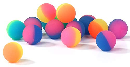 WELLGRO Flummi frost Ø 24 mm – färgglad flummis, Springball, medföddel, tombola – mängd valbara, antal: 30 stycken