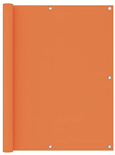Ksodgun Protección de Vista de balcón Revestimiento de balcón Protección contra el Viento Opaco Revestimiento de balcón Naranja 120x500 cm Tejido Oxford