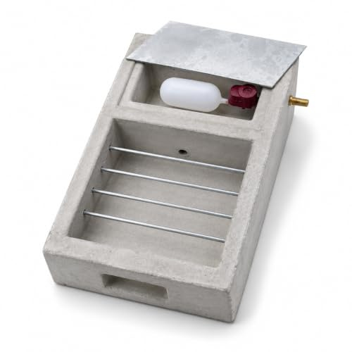 Comedero y Bebedero para Aves de Hormigón | Anti Vuelcos y Derrames | Exterior Resistente | para Gallinas, Palomas y Aves | Vegara Stone 40x25 cm