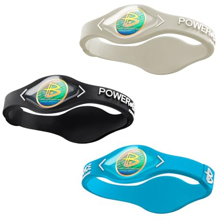 Power Balance The Original Genuine Performance Wristband, Silicone Rubber Wristbands Bracelets Sports Bracelet Wristband for Men Women, Power 3 Pack Bangles, Size of M+M+L（M 19.0CM/L 20.5CM
