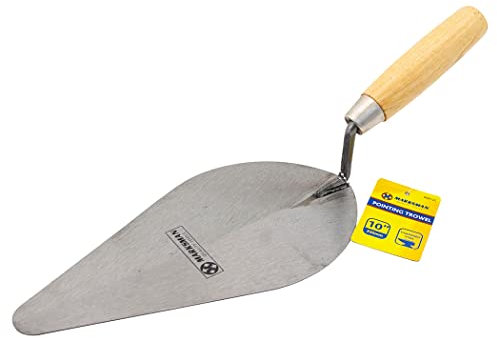 Set of 2-10 Pointing Trowel - Wooden Handle for Easy Grip, Brick Jointer Tuck | Suitable for Bricklayer Bricklaying | Laying, Builder Filling, Plaster | Plastering, Cement | DIY Hand Tools