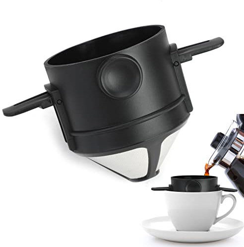 Pour Over Coffee Filter Reusable Coffee Dripper Coffee Maker Stainless Steel Filter Paperless Collapsible Funnel for Home Office Travel and Camp, Portable and Eco-Friendly Funnel Brewing Solution
