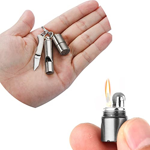 TUXUNQING Kit d'outils de survie - Mini-couteau, Mini-lampe à huile, Outils de camping et de randonnée, Idéal pour le camping en plein air