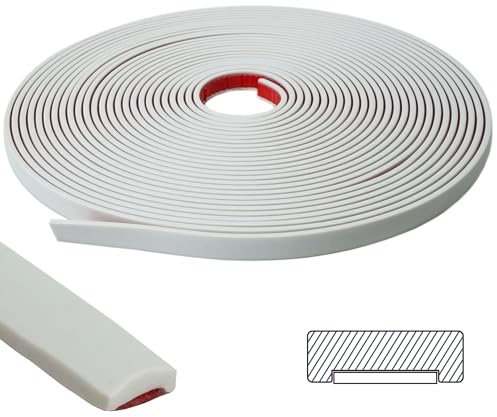 ZOWZOW 8M Moulure Adhésive – Moulure Flexible Autocollante, Baguette de Finition Décorative pour Bordure de Carrelage, Bordure Murale, Coin et Décoration de Cadre