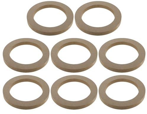 QUARKZMAN 8 Pcs Anillos Espaciadores de Montaje para Altavoces Y Subwoofers Universales de 5 Pulgadas, Color Beige