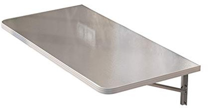 Edelstahl-Wandtisch, multifunktional, für kleine Wohnungen, Wandmontage, Klapptisch für Arbeitszimmer, Computer, Küche, Werkbank (Farbe: Silber, Größe: 100 x 40 cm)