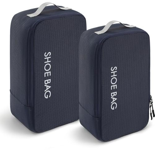 Asnews Schuhtasche 2er Set, Wasserdicht Schuhbeutel mit Reißverschluss, Staubdicht Schuhsack Reise Shoe Bag Tasche für Koffer, Schmutzabweisender Schuhorganizer für Hause Urlaub