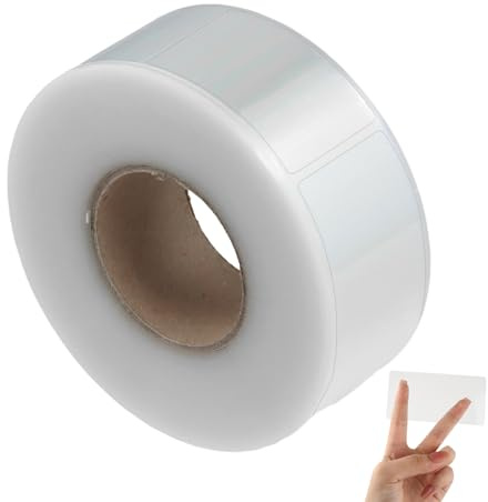 500 Pezzi Etichette Adesive Rotonde, Protezione per Etichette, Etichette Trasparenti Rettangolari, Pellicole Protettive Trasparenti per Libri di Classe, Scuola, Biblioteca (Square 30 * 80mm)