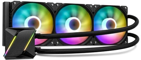 DARKROCK D360 CPU Liquid Cooler with 360mm Radiator, Addressable RGB Lights, Pure Copper Pump, and AMD, AM5/ AM4, Intel LGA 1851/1700/1200 Brackets Ready - Black