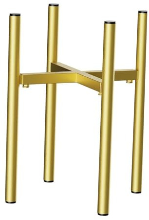 Dualoai Pflanzenständer Metall Artikelständer Gold Stabil Blumentopfständer Mid Century Pflanzenhalter für Gartengeschenke Wohnzimmer
