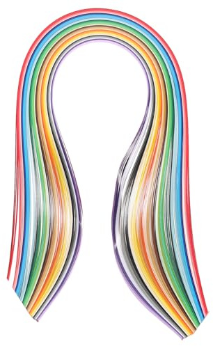 PATIKIL 180 Stück Quilling Streifen Papier 3/16(5mm) 54cm Origami Papier Quilling Streifen für Kunst DIY Handwerk 36 Farben
