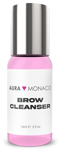 AURA Monaco | Brow Cleanser & Primer – Professionelle Reinigungslösung zur Entfettung für langanhaltende Augenbrauenfarbe – Für Henna & Airbrush Brows – 5 ml – Made in Germany