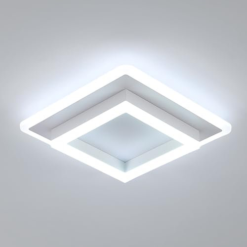DELIPOP Plafoniera LED, Lampada da Soffitto 30W 3600LM, Lampadario LED Soffitto Quadrato per Camera da Letto, Bagno, Cucina, Corridoio, Bianco Freddo 6500K