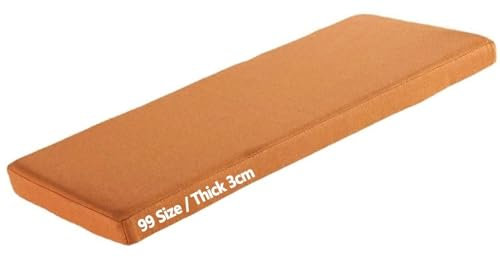 Colchoneta para Banco Lino Algodon 60 x 100 x 60 Palets Cojín para Suelo Cojín Rectangular 50x30 Pequeño Cuadrado Cojines Sillas Terraza 60x60 Cojín Banco Naranja 200x30 100x40 100x50 120x40(235,80x40