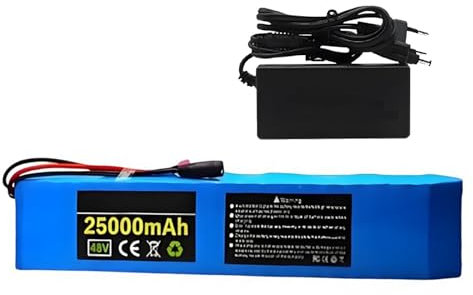 48V 25Ah EBike Battery Lithium Li-ION Built-in Lithium Folding Electric Bike scooter Battery with Charger and BMS(XT60+DC)