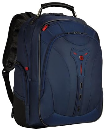 WENGER Pegasus Deluxe Laptop-Rucksack, Notebook 14 bis 16 Zoll, Tablet bis 10 Zoll, 25 l, Damen Herren, Business Uni Schule Reisen, Blau, 653529