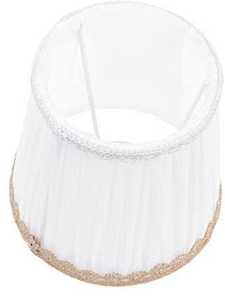 OSALADI E14 White Cloth Lampshade Hanging Lamp Wall Lamp Cover Decorative Light Shade for Home