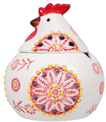 Cabilock Taza De Porcelana Antigua Con Forma De Gallina Tarro De Especias Divertido Para Fiestas y Cocinas