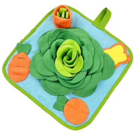 perfk Futtersuchmatte für Haustiere, Spielzeug, Hase, Meerschweinchen, Futtersuche, Geschicklichkeit, interaktives Spiel, langsames Futter, Futtermatte für, Blau