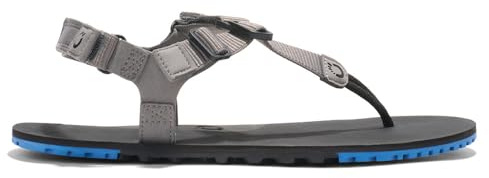 Xero Shoes Men's H-Trail Barefoot Hiking Sandals, Steel Gray/Blue Iolite, 10