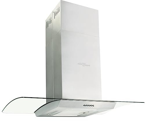 Helloshop26 Hotte îlot 90 cm Acier Inoxydable 756 m³/h LED 02_0005865