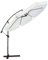 Zendea Ombrellone da Giardino con Braccio Laterale – Ombrellone da Balcone Bianco con Manovella, Struttura in Acciaio Verniciato, Ombrelloni da Esterno Eleganti e Robusti