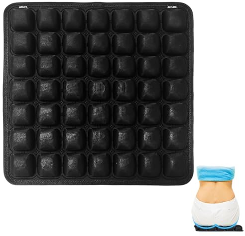 HahaGo Ortopedisk sittkudde, ergonomisk uppblåsbar sittkudde, bekväm ventilerande svanskoskudde, hemorrojkudde, bärbar sittkudde för bil, kontor, hem, rullstol och stol