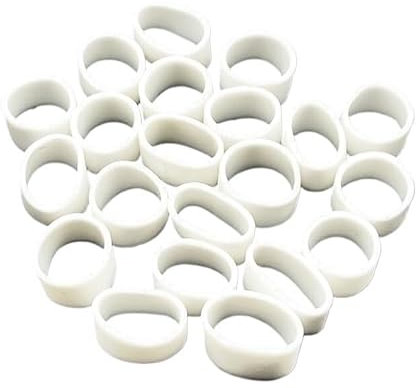 LCUVIMPEX Gomas elásticas Grandes, 500 Unidades de Gomas elásticas Blancas diminutas de 15 x 5 mm for Embalaje Escolar.