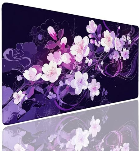 Tappetino per Mouse da Gaming, Tappetino Mouse Pad XXL Grande, Mousepad con Impermeabile e Antiscivolo, Lavabile Sottomano Copri Scrivania Ufficio, Tappetini Tappeto Mouse Mat 1600x800x4mm Plants (10)