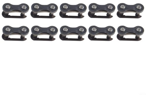 Zilimontt 10pcs for for Bicycle Chain Master Links 1-3 Speed Quick Connectors, Steel Single Speed Chain Connector Joints Compatible with Low Rider, Kids and Bikes, Easy to
