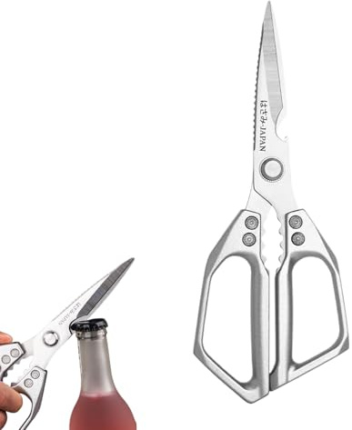 Food Scissors - Stainless Steel Poultry Kitchen Scissors Heavy Duty Cooking Cutter Meat Vegetable Fish Preparation Tool | Versatile Cooking Tool for Cooking