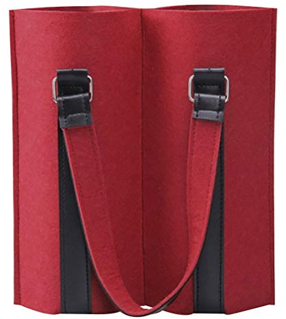 CIMAXIC Filz Rotweintasche für 1 Flasche Rotwein Wiederverwendbare Geschenktasche aus Filz mit Griff als Geschenkverpackung für Weihnachten und Besondere Anlässe