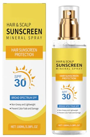 Scalp & Hair Sun Protection Spray SPF 30+, Lightweight Scalp Sunscreen (1) | Non-Greasy UV Hair Protector Spray, Perfect for Beach, Hiking & Outdoor Sport, 100ml