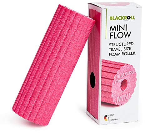 Blackroll Mini Flow Rodillo para Fascia – el Original. El pequeño Rodillo de automasaje con Doble Efecto para la Fascia, Unisex, Mini Flow, Rosa, Mini