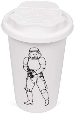 Shepperton Design STMTRPTMW - Taza de cerámica con tapa de silicona, color blanco
