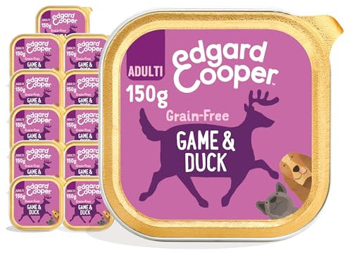 Edgard & Cooper Nassfutter Tabletten für Erwachsene ohne Getreide, natürliches Futter 150 g x 11 Wild und frische Ente, Vollfütterung, gesund und ausgewogen für Jede Größe