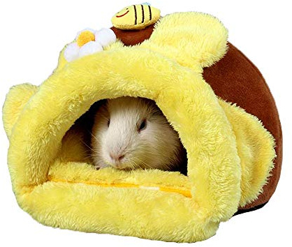 Hamster Bed, Honey Pot Small Pet Nest Warm Chinchilla Hedgehog Guinea Pig Bed, Lovely House for Small Animals