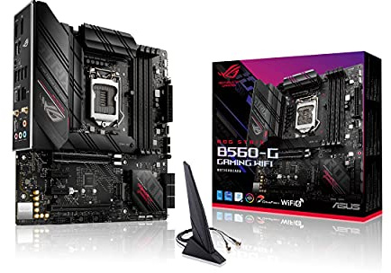ASUS ROG STRIX B560-G GAMING WIFI Mainboard Sockel Intel LGA 1200 (mATX, PCIe 4.0, WiFi 6, Intel 2,5Gbit/s Ethernet, 2x M.2, Aura Sync)