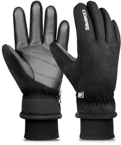 Cevapro Handschuhe Herren Damen,Winterhandschuhe Wasserdicht Touchscreen | Winddicht Warm Skihandschuhe,Atmungsaktiv Rutschfest 3M Thinsulate Fahrradhandschuhe für Laufen Skifahren Wandern Radfahren