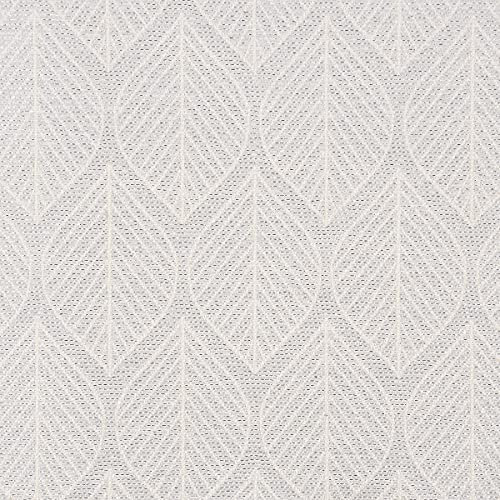 SCHÖNER LEBEN. Dekostoff Doubleface Premium Metallic Leaf Retro Scandi Blätter silbe