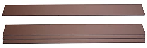 Mendler 4er Set Latten für WPC-Sichtschutz Sarthe, Bretter Windschutz, ca. 1qm - 180cm, braun